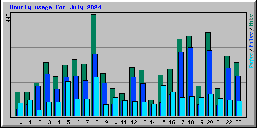 Hourly usage for July 2024