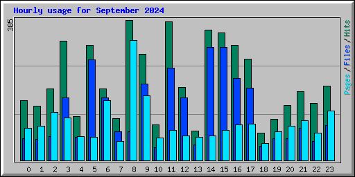 Hourly usage for September 2024