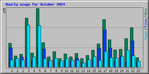 Hourly usage for October 2024