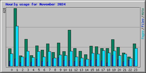 Hourly usage for November 2024