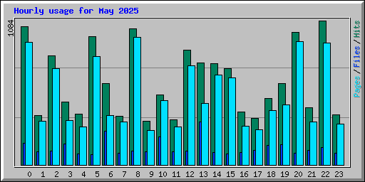 Hourly usage for May 2025