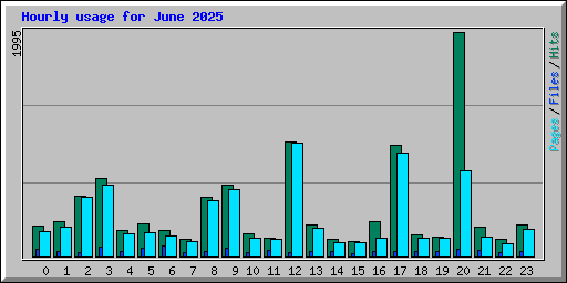 Hourly usage for June 2025
