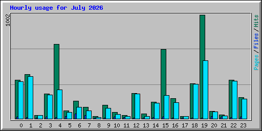 Hourly usage for July 2026