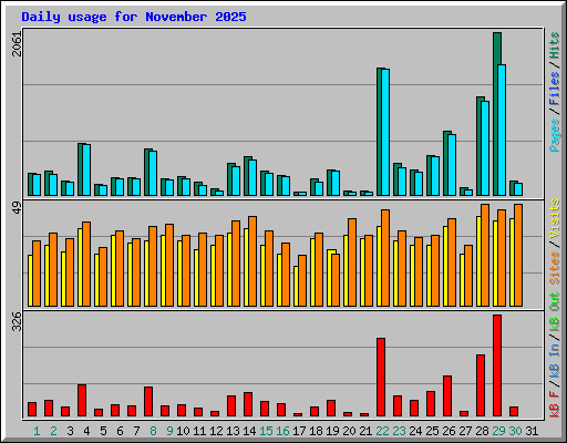 Daily usage for November 2025