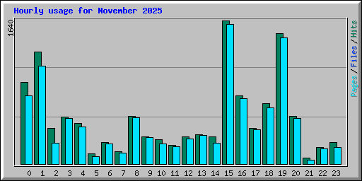 Hourly usage for November 2025