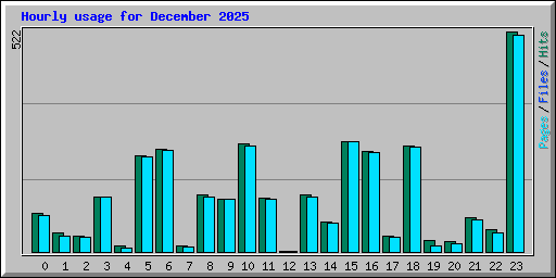 Hourly usage for December 2025