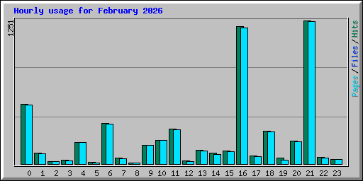 Hourly usage for February 2026