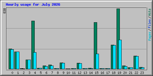 Hourly usage for July 2026